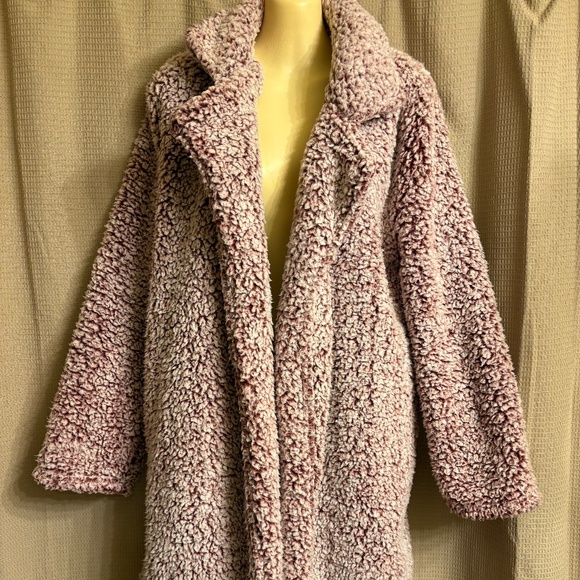 Love Tree Pink Teddy Jacket Plush Sherpa Coat Women's M - Picture 1 of 9